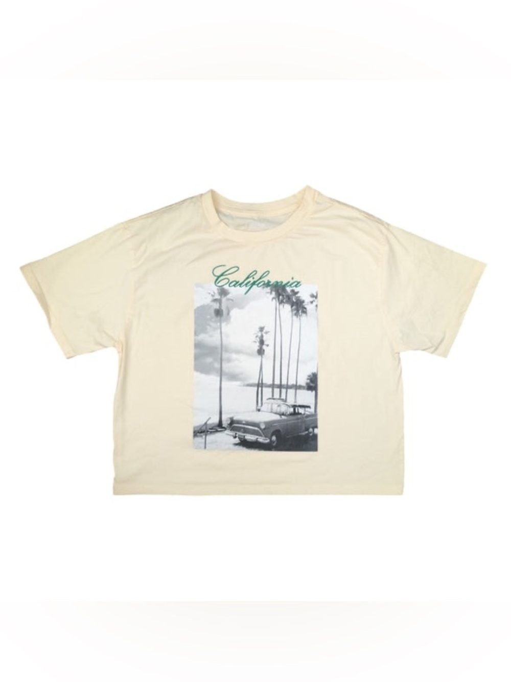 Organic Collective California Graphic Cropped Tee